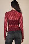 SHEER MESH LACE TOP
