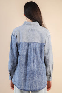 COLORBLOCK DENIM SHIRT