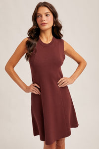 HIGH NECK SWEATER DRESS