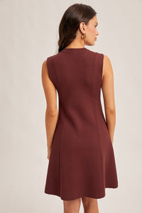 HIGH NECK SWEATER DRESS