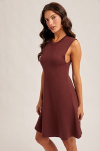 HIGH NECK SWEATER DRESS