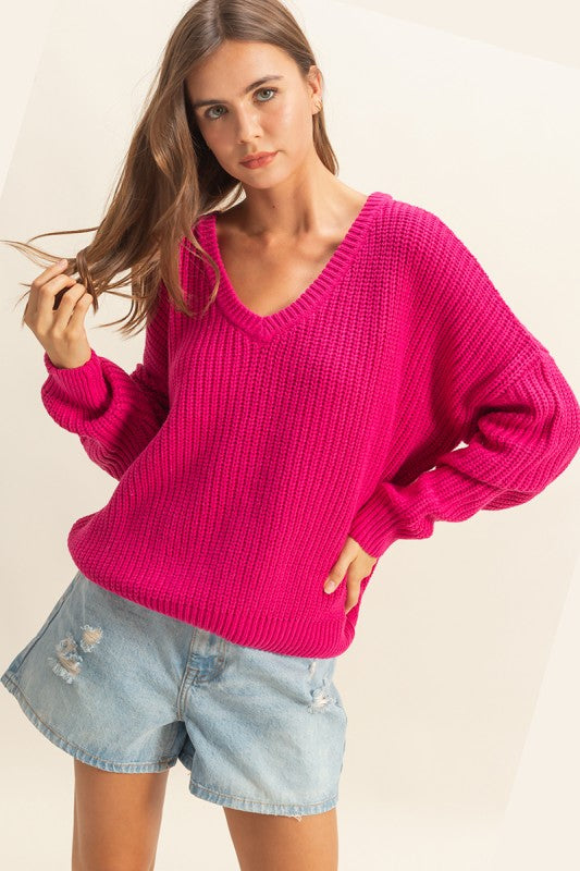 OVERSIZED KNIT SWEATER