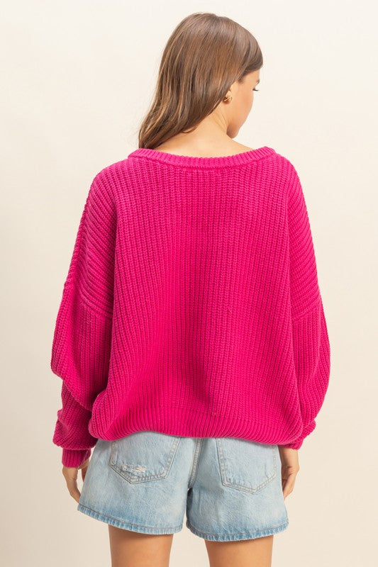 OVERSIZED KNIT SWEATER
