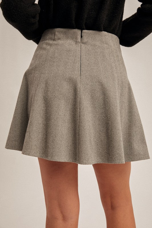 FLARED PANELED SKIRT