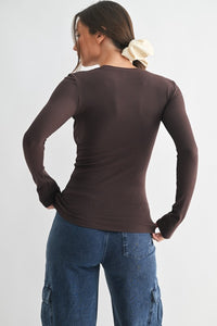 LONG SLEEVE ATHLEISURE TOP