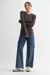 LONG SLEEVE ATHLEISURE TOP
