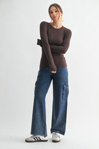 LONG SLEEVE ATHLEISURE TOP