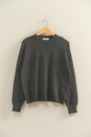 FRONT SEAM CREW NECK SWEATER