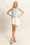 BUBBLE HEM TOP