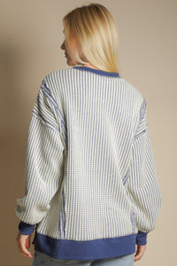 OVERSIZED WAFFLE KNIT TOP