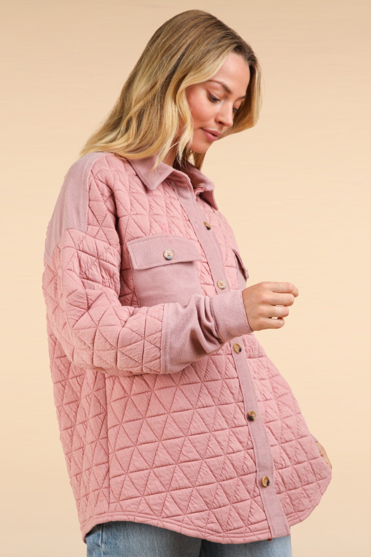 QUILTED OVERSIZED COMFY JACKET