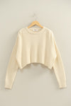 CROPPED KNIT SWEATER