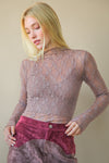 SHEER MESH LACE TOP