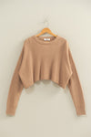 CROPPED KNIT SWEATER