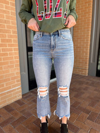 SUPER HIGH RISE KICK FLARE JEAN