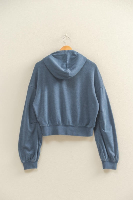 DRAWSTRING LONG SLEEVE HOODIE