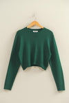 CROPPED LONG SLEEVE SWEATER