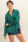 V-NECK SATIN BLOUSE