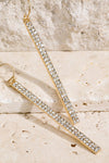LONG STONE BAR EARRINGS
