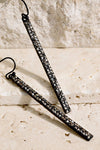 LONG STONE BAR EARRINGS