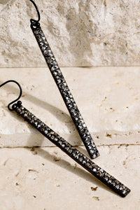 LONG STONE BAR EARRINGS