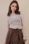 HIGH NECK LACE TOP