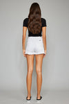 HIGH RISE WHITE DENIM SHORT