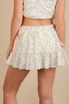 FLORAL BOW MINI SKIRT