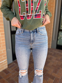 SUPER HIGH RISE KICK FLARE JEAN