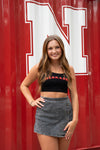 'NEBRASKA' PUFF CROPPED TANK