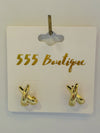 CROSSED DOUBLE HOOP EARRING