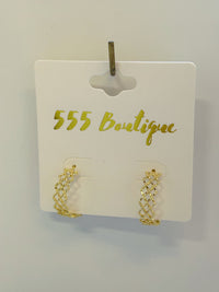 WAFFLE HOOP EARRINGS