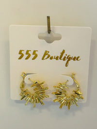 SPIKED HOOPED EARRINGS