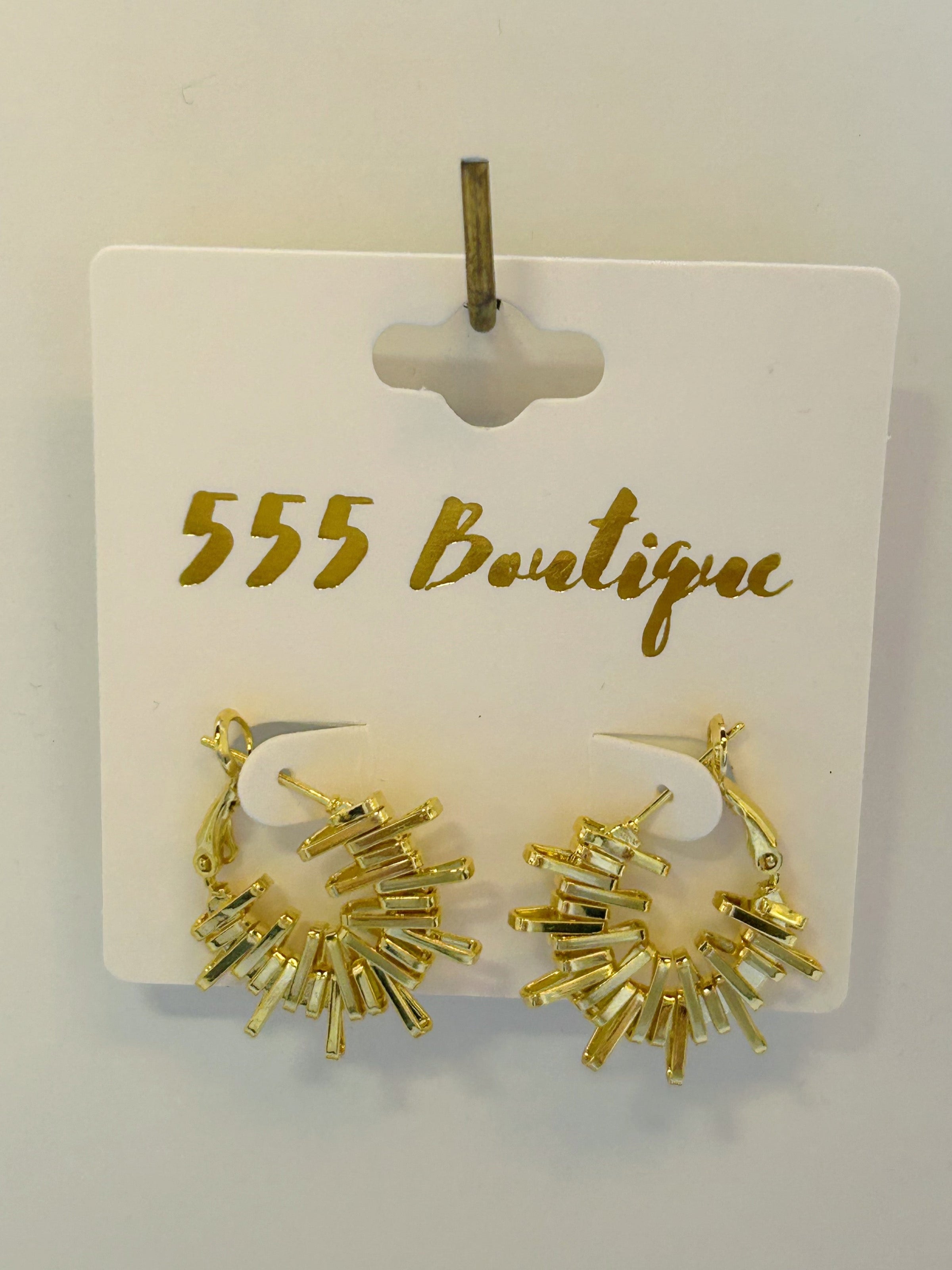 SPIKED HOOPED EARRINGS