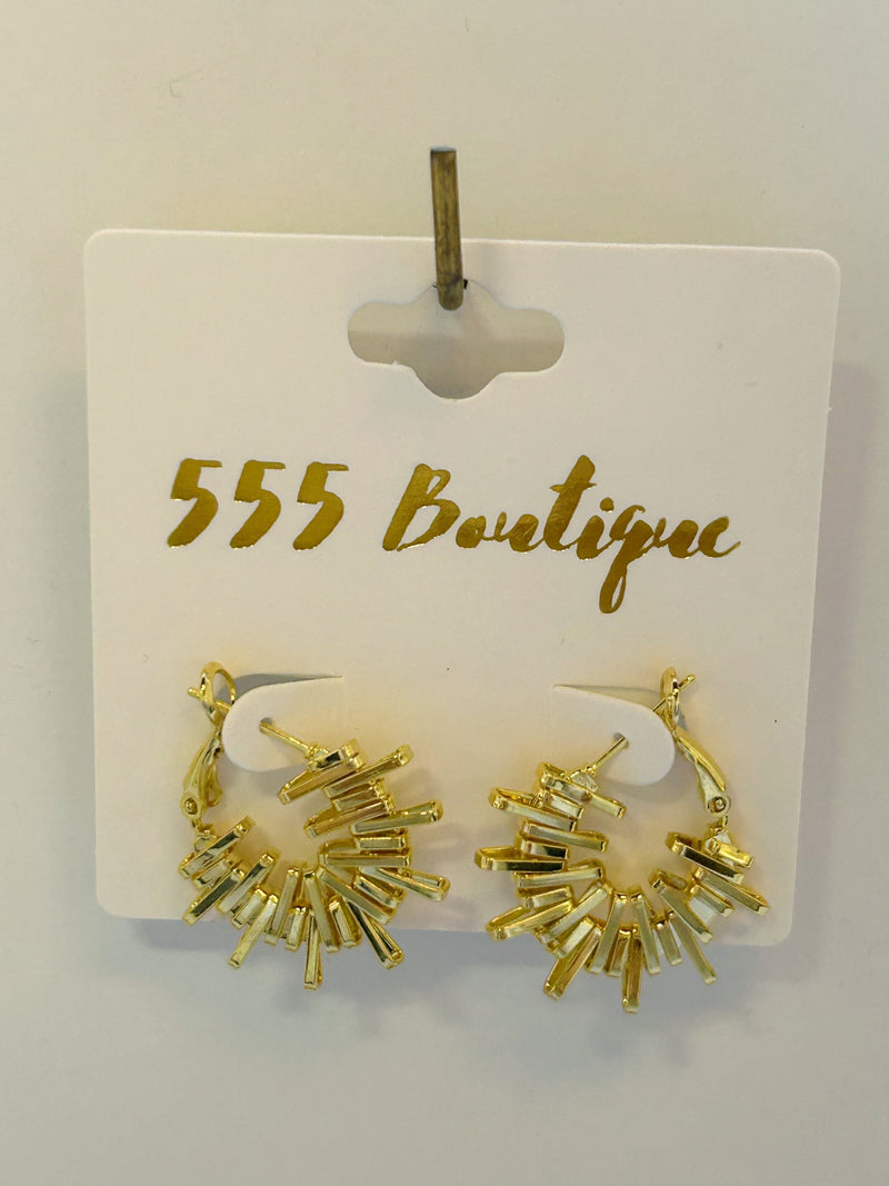 SPIKED HOOPED EARRINGS