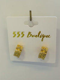 SMALL TEXTURED HOOP EARRINGS