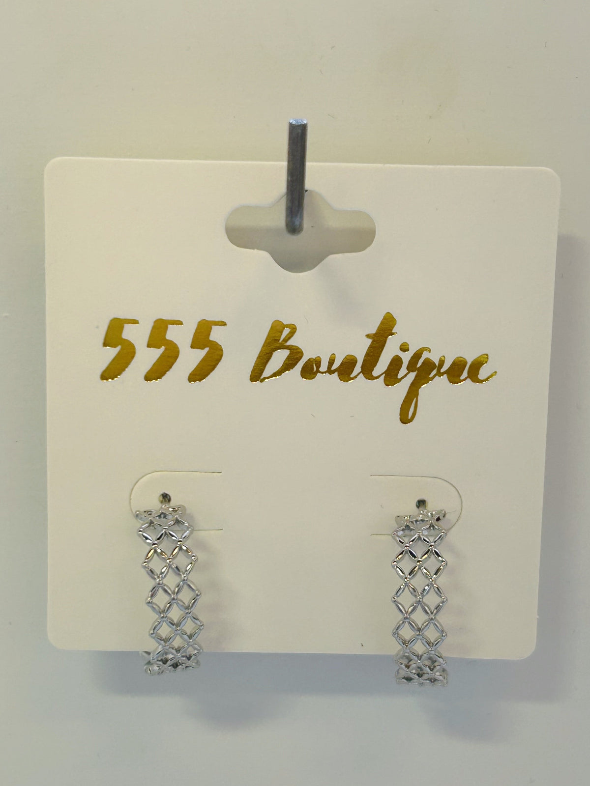WAFFLE HOOP EARRINGS