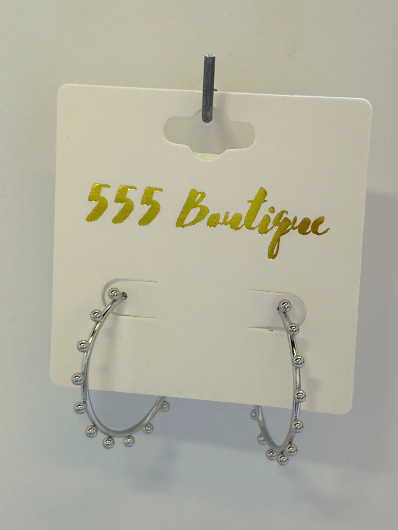 SILVER HOOP EARRINGS