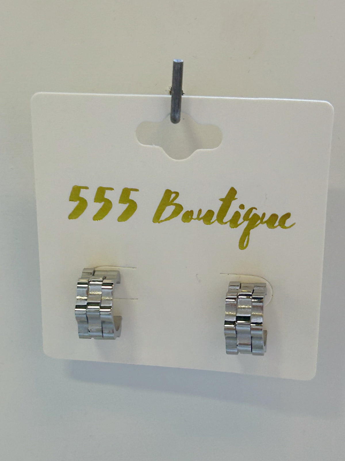 SMALL TEXTURED HOOP EARRINGS