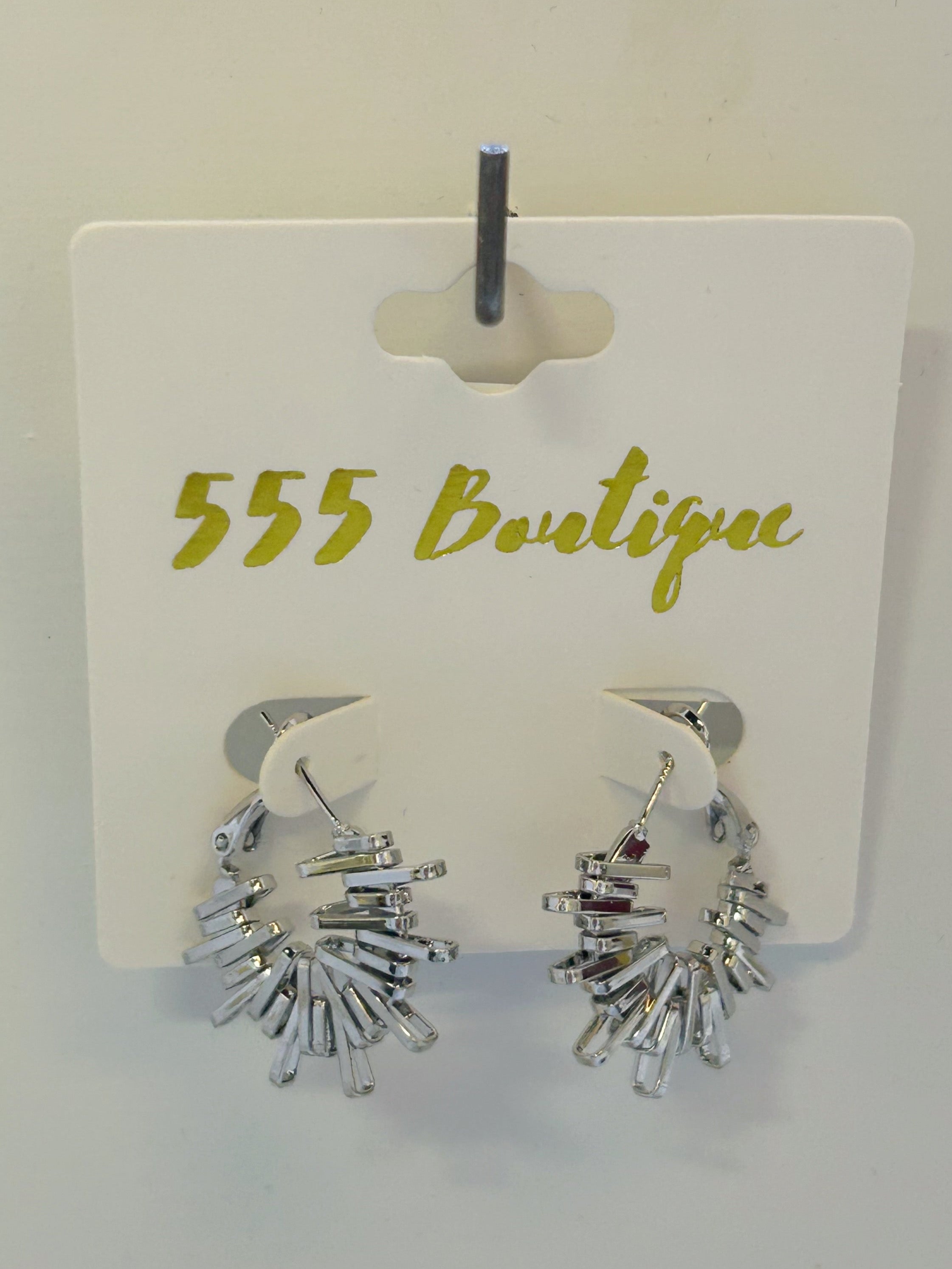 SPIKED HOOPED EARRINGS