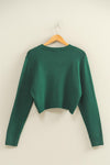 CROPPED LONG SLEEVE SWEATER