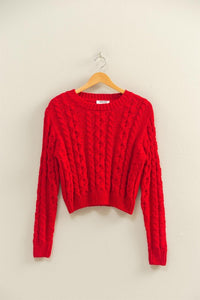 CABLE KNIT SWEATER
