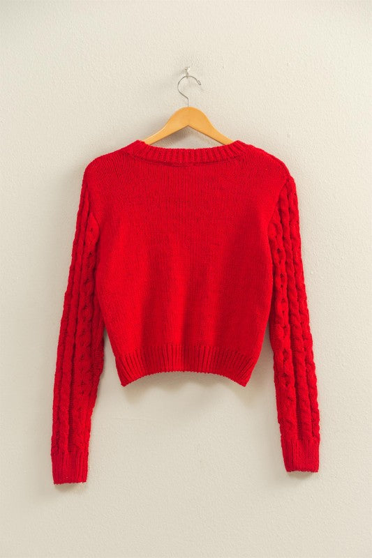 CABLE KNIT SWEATER