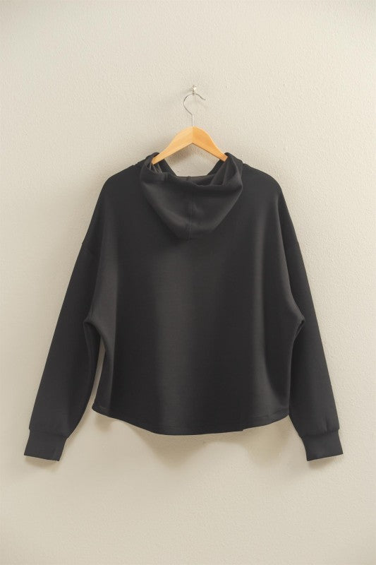DOUBLE KNIT OVERSIZED HOODIE