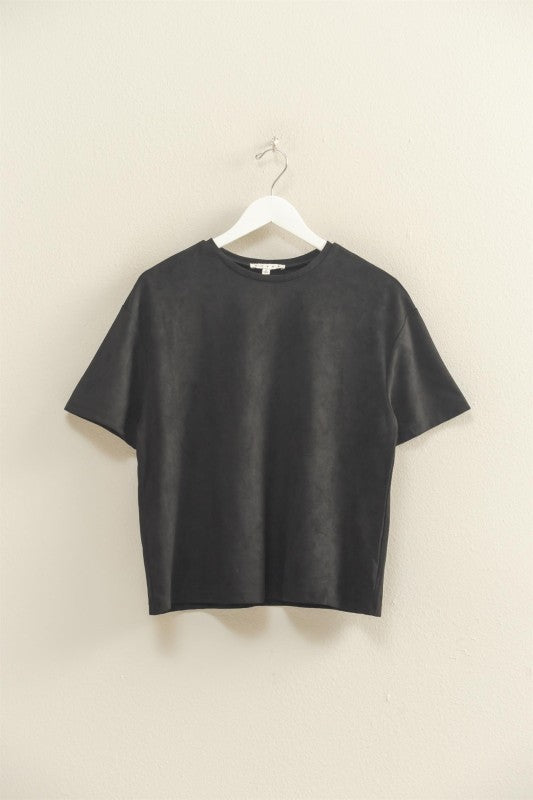 SUEDE SHORT SLEEVE T-SHIRT