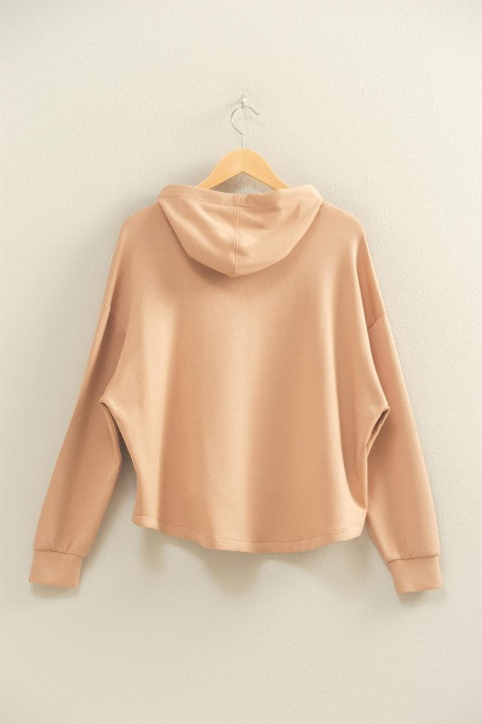 DOUBLE KNIT OVERSIZED HOODIE
