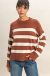 STRIPED CREW NECK SWEATER