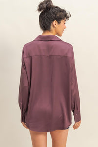 V-NECK SATIN BLOUSE