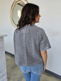 RIBBED SHORT SLEEVE TEE
