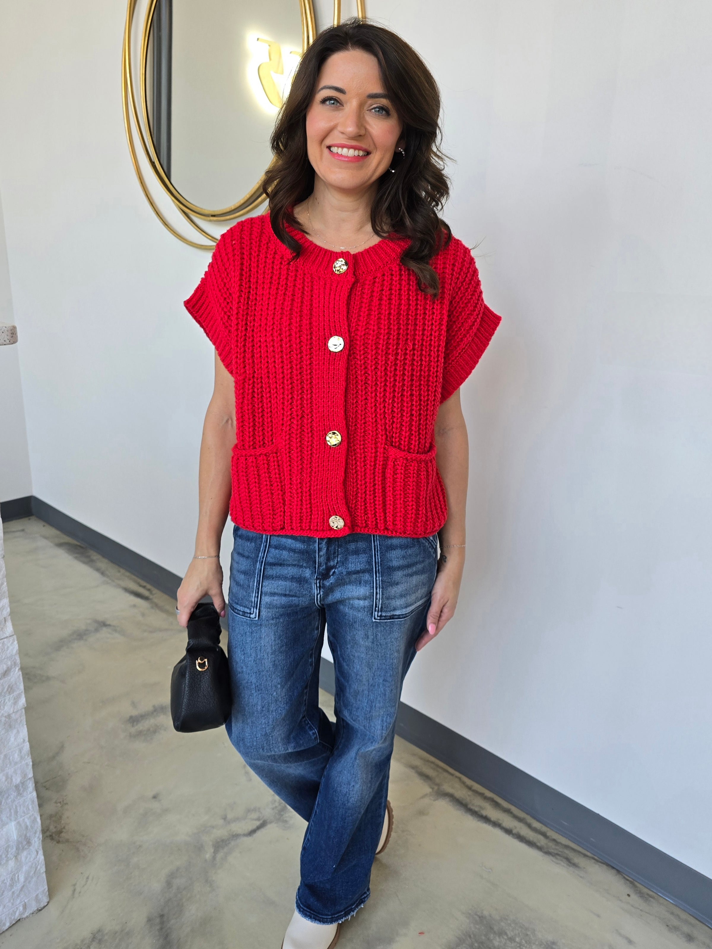 OVERSIZED BUTTON DOWN SWEATER